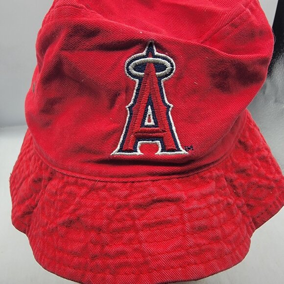 Los Angeles Angels Adults Red Bucket Hat Baseball Sports Casual Outdoors Summer - Picture 7 of 9